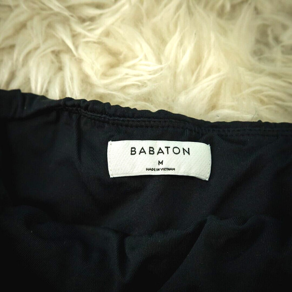 Babaton Aritzia Size Medium M Black Contour Strapless Tube Thong Bodysuit Top - Picture 3 of 6